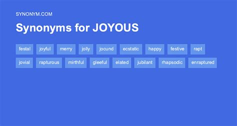 joyous synonyms|Joyous Synonyms and Antonyms .